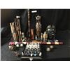 Image 1 : 2 African  Masks, Resin Chess Set, Recorder, Dart Thrower, Didgeridoo, Resin Inuit Carvings, 2 Medal
