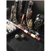 Image 3 : 2 African  Masks, Resin Chess Set, Recorder, Dart Thrower, Didgeridoo, Resin Inuit Carvings, 2 Medal