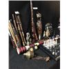 Image 4 : 2 African  Masks, Resin Chess Set, Recorder, Dart Thrower, Didgeridoo, Resin Inuit Carvings, 2 Medal