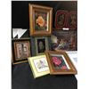 Image 3 : Peter Elzinga The Arms of Alberta, 2 Rose 3D Art, Framed Picture from India, Pair of Copper Puppy Wa
