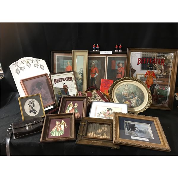 Fair Ladies & Fine Gentleman Pennyfarthing Silouette by Enid Elliot Linder Oval Picture, Grape Mirro