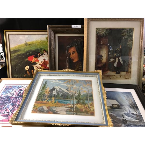 Petit Point Mountain Picture, Pride of Summer Ltd Edition Print, Asst Beautiful Prints