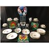 Image 1 : Rosenthal Egg Coddlers,  3 Hand Painted Tiles, Asst Teacups, Bowls, Plates & Creamer – Dre