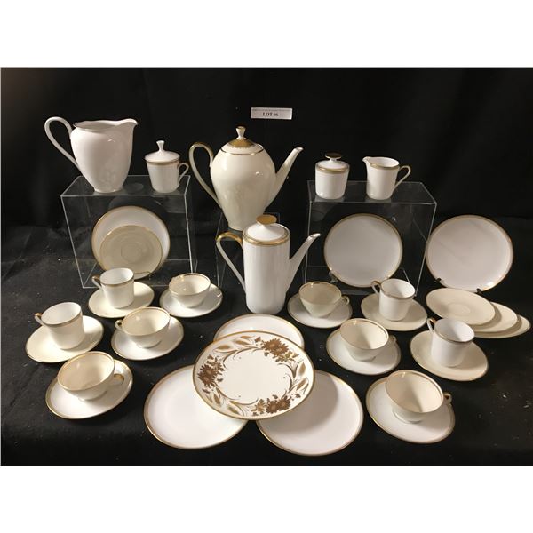 Beautiful White & Gold Trimmed China incl Haviland from France & Eschenbach from Bavaria-Germany