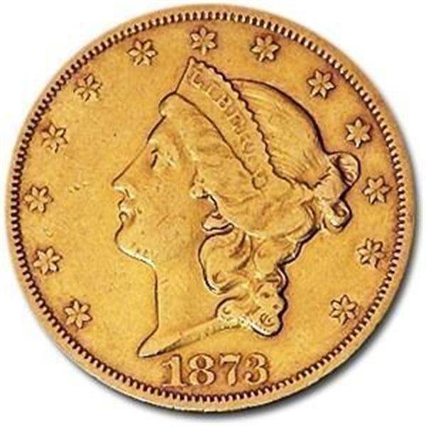 1873 $20 Liberty Gold Double Eagle BU 152 YEAR OLD GOLD COIN