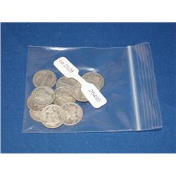 Lot of 10 Mercury Dimes