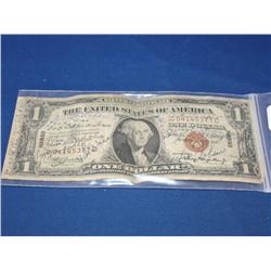 $1 Hawaiian Silver Cerificate Sgned by War Comrads