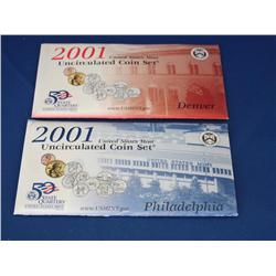 2001 UNC Coin Set P & D