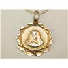 Image 1 : 14k Gold Chain & Medallion 1.9gr