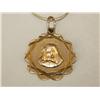 Image 2 : 14k Gold Chain & Medallion 1.9gr