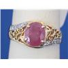Image 1 : 14k Gold Ring 2ctw Ruby & Diamonds