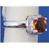 Image 2 : 14k White Gold Ring W/Citrine & Diamonds 4.1gr