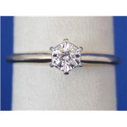 14k Gold Ring W/.20ctw Wedding Band