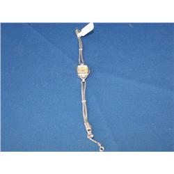 14k White Gold Watch W/Diamonds