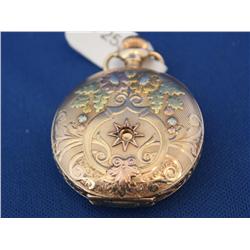 14k Gold Case Vintage Illinois Pocket Watch