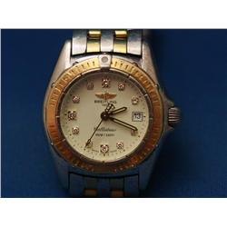 18k Breitling Diamond Stainless Steel Watch