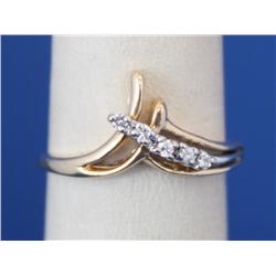 14k Gold Designer Ring .35ctw Diamonds 2.5gr