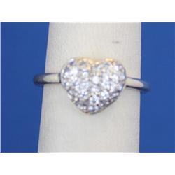 14k Heart Shaped Diamond Ring 4gr