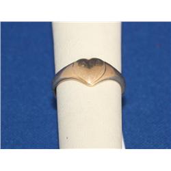 14k Gold Heart Shaped Ring