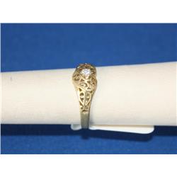 Antique 14k Gold Ring W/Diamond 1.9gr