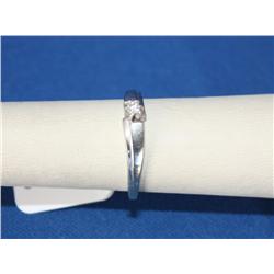 10k White Gold Ring W/Diamond 2.1gr
