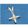 Image 1 : 14 White Gold Pendant W/Diamond 1.2gr