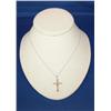 Image 1 : 10K White Gold Cross & Chain