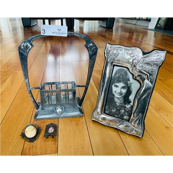 Art Deco Caddy and Antique Cameo Brooch