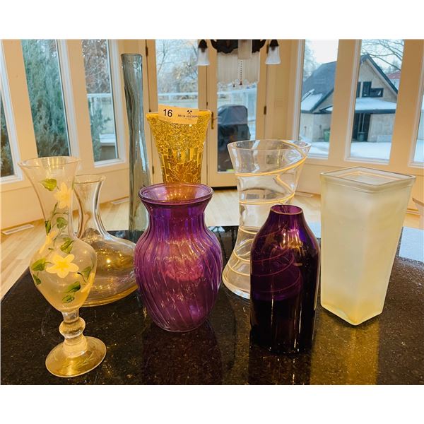 Large Glass Vase Lot