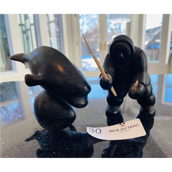 Small Vintage Signed Inuit Carvings