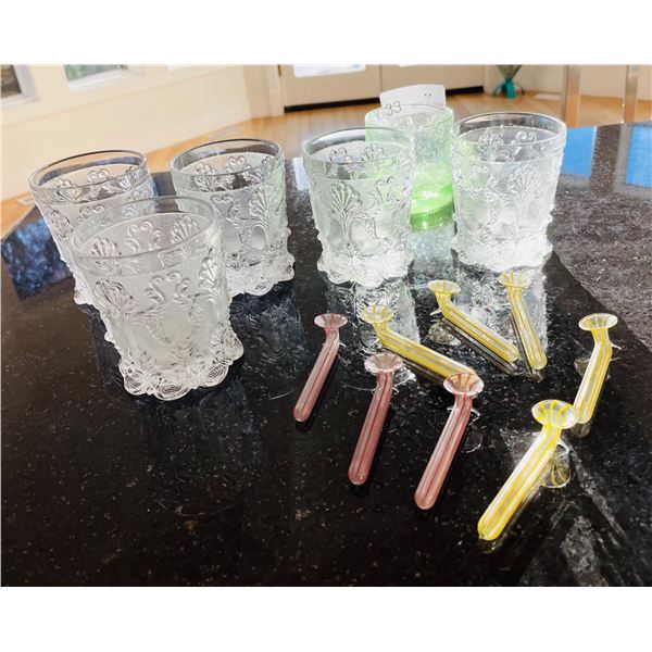 Depression Style Glasses, 8 pcs