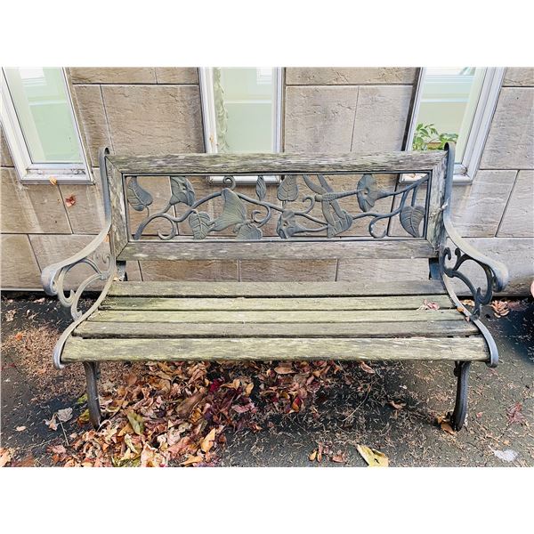 Shabby Garden Bench, Chair and Marble Top Table
