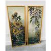 Image 1 : Pair of Tall Vintage Naturally Distressed Original Acrylic Paintings