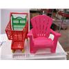 Image 1 : *Kids plastic chair + shopping cart