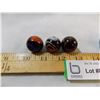 Image 2 : Marbles - (3) medium (1) large (2) extra large - 1" + 1.25" + 1.75"