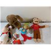 Image 2 : Curious George, stuffed animals, ninja turtle toy, cars plush, firetruck