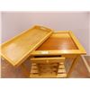 Image 3 : *Wooden wine stand with removable tray – 18x29x31.5 (top corner loose)