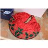 Image 3 : *Tote of Christmas Items (Tree Skirt, Lights, Thermometer)