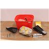 Image 1 : *Tote of Assorted Car/Truck Items (Mirrors, Hitch Cover, Survival Kit Etc)
