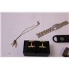 Image 5 : Cufflinks, Lighter, (11) Pieces of Jewellery + Misc