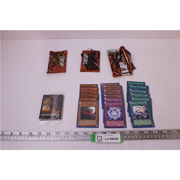 (1) Unopened Pack of Magic the Gathering Cards, (3) Opened Packs and ...