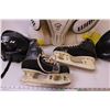 Image 4 : *Hockey Pads (L), (2) Helmets, (2) Pairs of Hockey Skates (7.5 and 4)