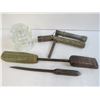Image 3 : Vintage Items -Glass Insulator - Trap - Pipe Wrench - Soldering Irons - Misc Tools
