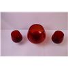 Image 2 : (3) Pieces of Red Glass