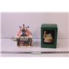 Image 1 : Illuminated Christmas House + Precious Moments Music Box (NIB)
