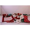 Image 1 : (8) Assorted Stockings +Advent Calendar and Misc