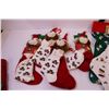 Image 4 : (8) Assorted Stockings +Advent Calendar and Misc