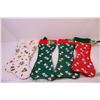 Image 5 : (8) Assorted Stockings +Advent Calendar and Misc