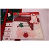Image 5 : (3) Advent Calendars, Snowman Card Holder, Tree Skirt, Santa Windsock, (2) Stockings