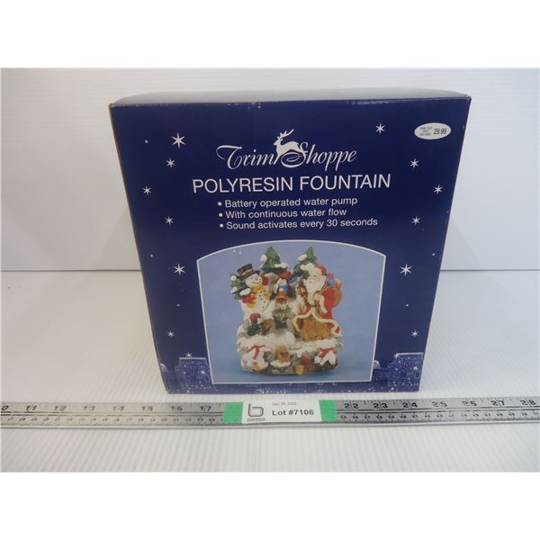 Christmas Polyresin Fountain (NIB)